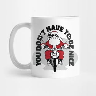 Santa claus riding motorcycle Mug